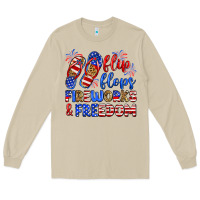 Mushroom flip flops fireworks and freedom Long Sleeve Tee - Zillion Design Studio
