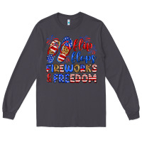 Smoke flip flops fireworks and freedom Long Sleeve Tee - Zillion Design Studio