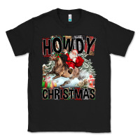 Black Howdy Christmas Rodeo Santa Classic Tee - FaDigitalArtStudio