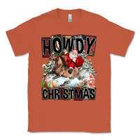 Copper Howdy Christmas Rodeo Santa Classic Tee - FaDigitalArtStudio