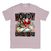 Lilac Howdy Christmas Rodeo Santa Classic Tee - FaDigitalArtStudio