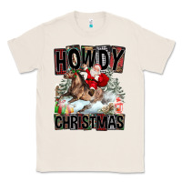Howdy Christmas Rodeo Santa Classic Tee | Teevron