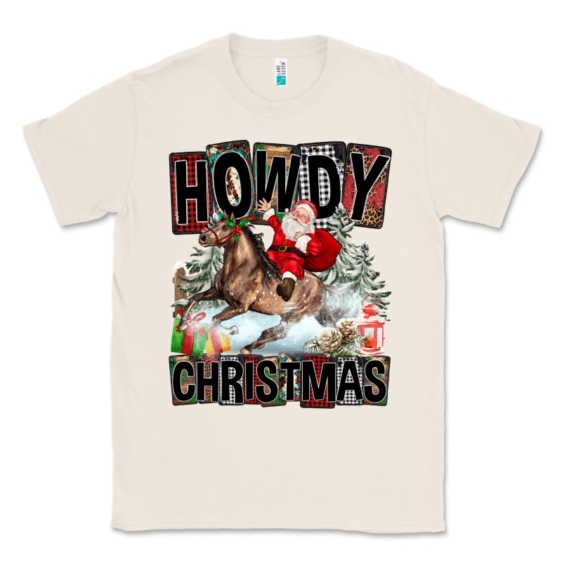 Howdy Christmas Rodeo Santa Classic Tee by FaDigitalArtStudio | Teevron