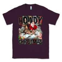 Plum Howdy Christmas Rodeo Santa Classic Tee - FaDigitalArtStudio
