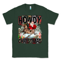 Sports Green Howdy Christmas Rodeo Santa Classic Tee - FaDigitalArtStudio