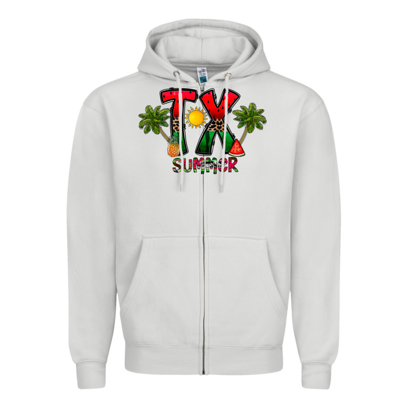 Texas Summer Zipper Hoodie by CowhideDigitalArt | Teevron
