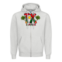 Dove Grey texas summer Zipper Hoodie - CowhideDigitalArt