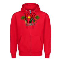 Red texas summer Zipper Hoodie - CowhideDigitalArt