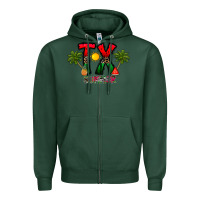 Sports Green texas summer Zipper Hoodie - CowhideDigitalArt