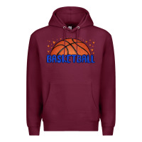 Burgundy basketball Premium Hoodie - MaliasSmallBusiness