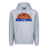 Heather Grey basketball Premium Hoodie - MaliasSmallBusiness
