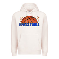 Pale Pink basketball Premium Hoodie - MaliasSmallBusiness