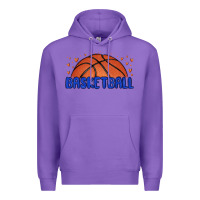 Purple basketball Premium Hoodie - MaliasSmallBusiness