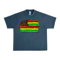 Midnight Navy juneteenth flag Urban Heavy Tee - texasbilliewilder