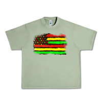 Oil Green juneteenth flag Urban Heavy Tee - texasbilliewilder