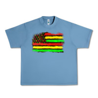 Pebble Blue juneteenth flag Urban Heavy Tee - texasbilliewilder