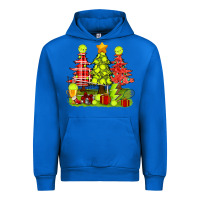 Cobalt Christmas With Tennis Trees Urban Hoodie - BundleAndBundleShop