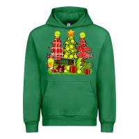 Emerald Christmas With Tennis Trees Urban Hoodie - BundleAndBundleShop