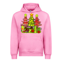 Fuchsia Pink Christmas With Tennis Trees Urban Hoodie - BundleAndBundleShop