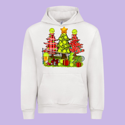 Christmas With Tennis Trees Urban Hoodie Designed By Bundleandbundleshop