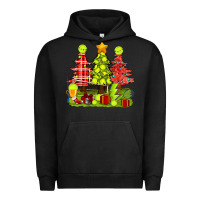 Pigment Black Christmas With Tennis Trees Urban Hoodie - BundleAndBundleShop
