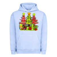Pigment Grape Ice Christmas With Tennis Trees Urban Hoodie - BundleAndBundleShop