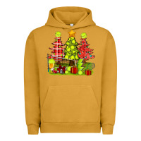Pigment Peanut Butter Christmas With Tennis Trees Urban Hoodie - BundleAndBundleShop