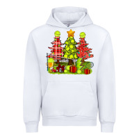 White Christmas With Tennis Trees Urban Hoodie - BundleAndBundleShop