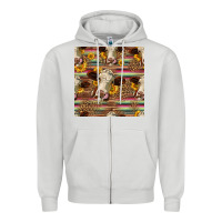 Dove Grey western hereford cattle seamless pattern Zipper Hoodie - HRA Design Shop
