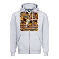 Heather Grey western hereford cattle seamless pattern Zipper Hoodie - HRA Design Shop