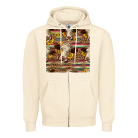 Sandshell western hereford cattle seamless pattern Zipper Hoodie - HRA Design Shop