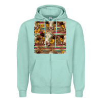 Seafoam western hereford cattle seamless pattern Zipper Hoodie - HRA Design Shop