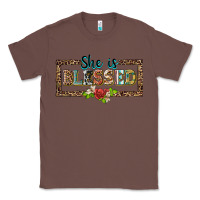 Chestnut she is blesssed floral Classic Tee - BarkalooDesign