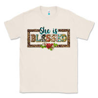 Natural she is blesssed floral Classic Tee - BarkalooDesign