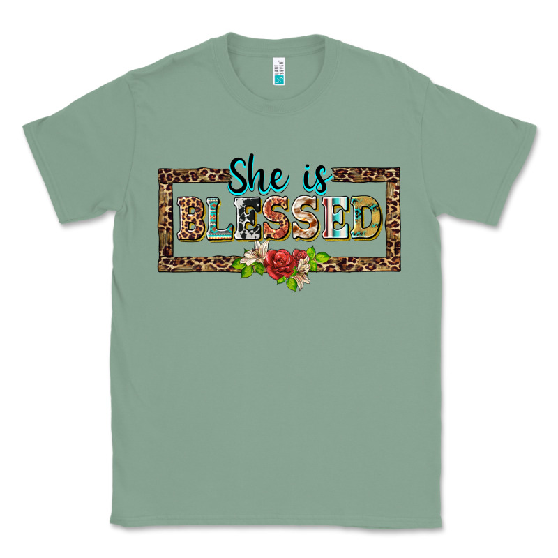 She Is Blesssed Floral Classic Tee by BarkalooDesign | Teevron