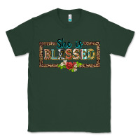 Sports Green she is blesssed floral Classic Tee - BarkalooDesign