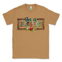 Toasted Coconut she is blesssed floral Classic Tee - BarkalooDesign