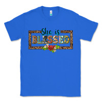 True Royal she is blesssed floral Classic Tee - BarkalooDesign