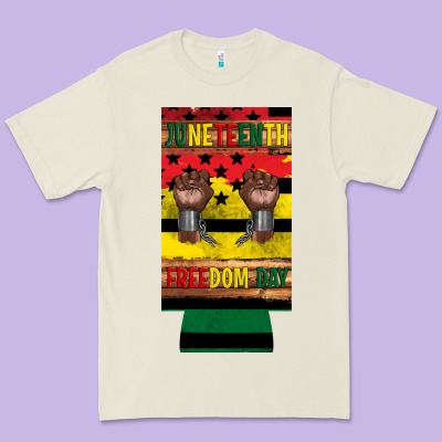 Juneteenth Freedom Day 12 Oz Can Cooler (slim) 2 Premium Tee Designed By Artiststas