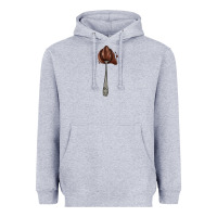 Heather Grey spoon with chocolate Heavyweight Hoodie - AdoDesignShop