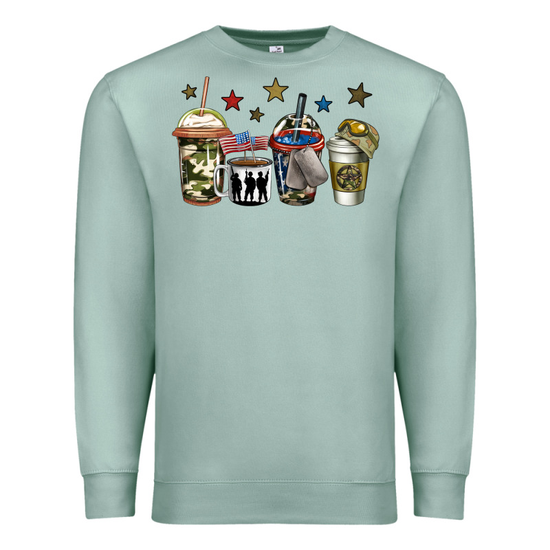 Army Coffee Premium Sweatshirt by Jasminsmagicworld | Teevron