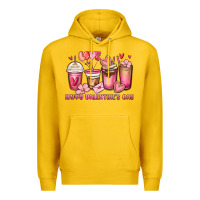 Lemon happy valentine's day coffee cups Premium Hoodie - MaliasSmallBusiness