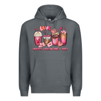 Rock happy valentine's day coffee cups Premium Hoodie - MaliasSmallBusiness