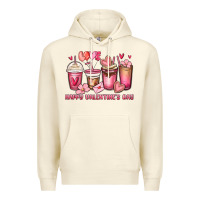 Sandshell happy valentine's day coffee cups Premium Hoodie - MaliasSmallBusiness