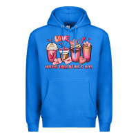 True Royal happy valentine's day coffee cups Premium Hoodie - MaliasSmallBusiness