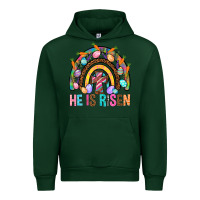 Forest Green He Is Risen Rainbow Urban Hoodie - BundleAndBundleShop