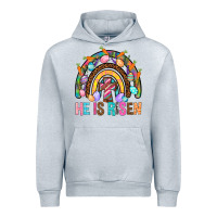 Heather Grey He Is Risen Rainbow Urban Hoodie - BundleAndBundleShop