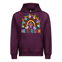 Mauve Wine He Is Risen Rainbow Urban Hoodie - BundleAndBundleShop