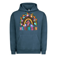 Pigment Midnight Navy He Is Risen Rainbow Urban Hoodie - BundleAndBundleShop