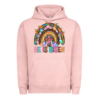 Pigment Salmon He Is Risen Rainbow Urban Hoodie - BundleAndBundleShop